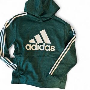 Adidas Green Logo Hoodie Youth XL Regular Fit Athletic Pullover LN